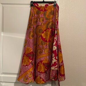 Light Indian wrap skirt